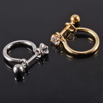 1pc Ear Tragus Cartilage Ring Stainless Steel Barbell With Cz Hoop Cartilage Cuff Piercing Helix Daith Rook Lobe Earrings