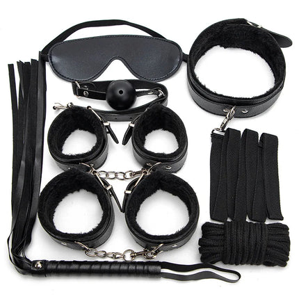 7Pcs/set bdsm bondage Sex Toys for Couples Exotic Accessories Sexy Whip Eye Mask Neck collar Rope Sex Shop