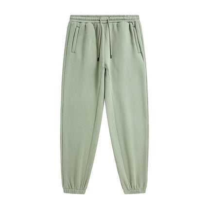 ZODF Trendy Men 345gsm Fleece Sweatpant Unisex Solid Color Loose Retro Hip Hop Winter Joggers Pants Brand Clothes HY0005