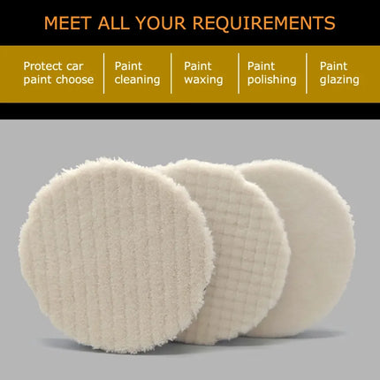 CDWTS Japan Wool Polish pad 3 inich 80mm Professional Detailing Wollen Polishing Pad For DA  RO Car Polisher
