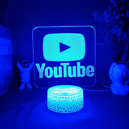 Cool 3D Illusion Lamp Perfect Live Streaming Room Decoration PC Desk Backlight Popular Youtubers Online Gamer Night Light Gift