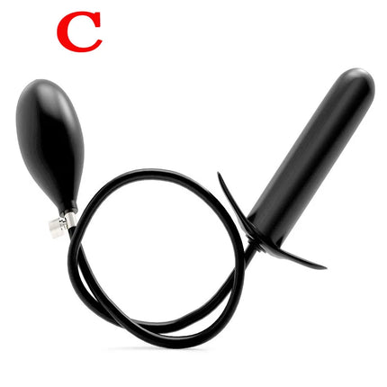 Inflatable Silicone Penis/Ball Gag Oral Dildo Open Mouth Plug Expandable Pump Big Anal Butt Plug Vibrator BDSM Flirt Sex Tools
