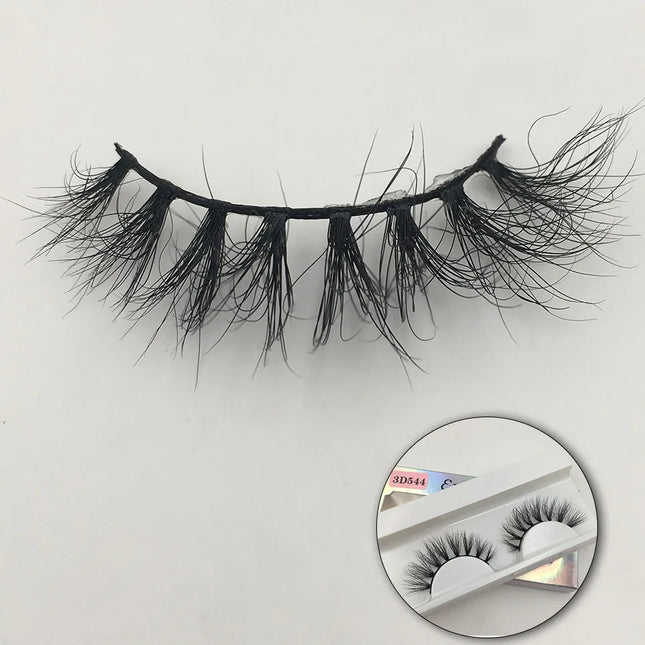 RED SIREN Fluffy Mink Lashes Short Messy Wispy Natural Eyelashes 10mm-18mm Hamdmade Real 3D Mink Eyelashes Makeup False Lashes