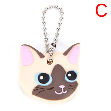 1/10pcs Mixed Color Hollow Multi Color Rubber Soft Key Locks Keys Cap Key Covers Topper Key Ring