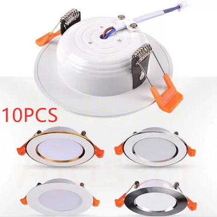 Dimmable  LED Downlight 10pcs Tricolor dimming  5W 7W 9W 12W 15W Spot Recessed LED Ceiling Downlight Light Tri-tone light Lamp