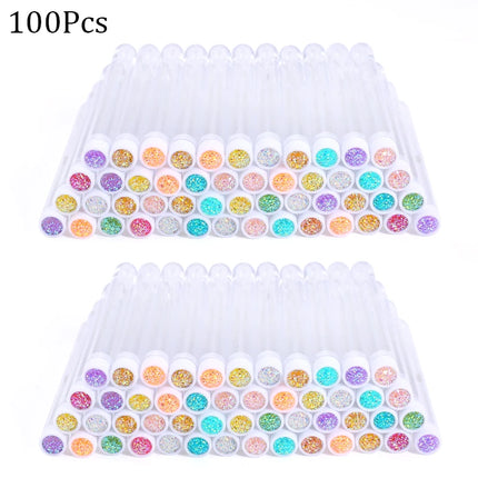 Reusable Eyebrow Brush Tube Eye Lash Brush Replaceable Mascara Wands Dust-proof Sparkling Diamond Eyelash Extension Makeup Tools