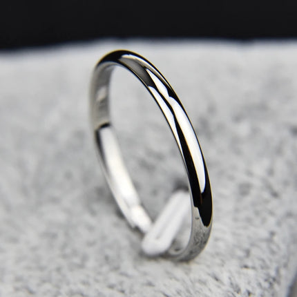 #4 5 6 7 8 9 10 Size Thin Titanium Steel Couple Ring Smooth Fashion 18K Rose Gold Finger Ring 1pc For Women and Men Jewelry gift