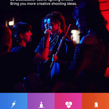 Ulanzi VL110 Handheld RGB Light Tube Stick Video soft Light 2500-9000K LED Photography Stick LED Light Wand Rechargeable