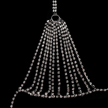 Rhinestone Bra Chain Beach Jewelry Body Shiny Crystal Bra Chest Beach Bralette Harness Bikini Body Chain Sexy Bra