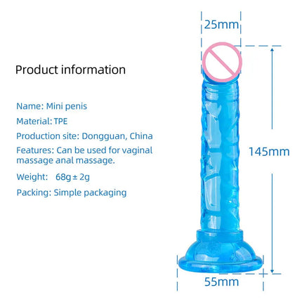 Realistic Dildo Anal Masturbator Sex Toy for Couples Crystal Jelly Dildo Suction Cup Penis Thrusting Dildo Phallus for Women Gay