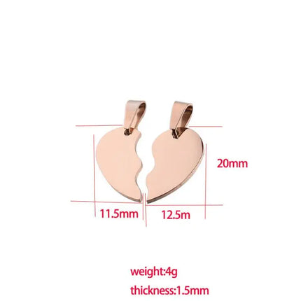 20pcs 100% Mirror Polished Stainless Steel Heart Blank Puzzle Charm Pendant Broken Heart Charm Pendants High Polished Wholesale