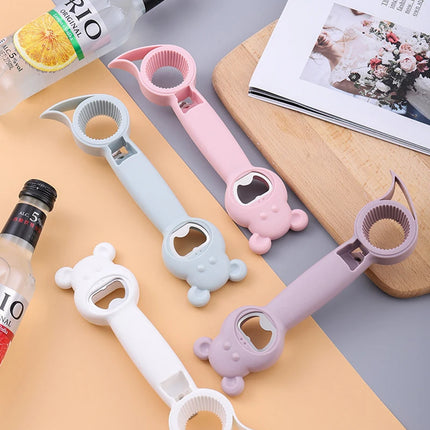 Multifunctional Four-In-One Safety Can Bottle Opener Household Canned Bottle Cap Screwing Device Home Tool