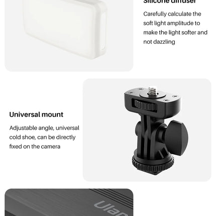 Ulanzi VL200 Led Video Light With Soft Diffuser 360°Ball Head 5000mAh 2500-9000k Fill Panel Lamp Camera Light for Youtube