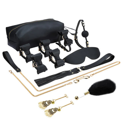 New High-ranking Player Sex Toys for Couples Exotic Accessories BDSM Sex Bondage Set Erotic Bowknot Handcuffs Whip Rope Game