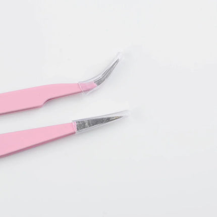 1Pc Stainless Steel Eyelash Extension Tweezers Curved Straight Lashes Tweezer Non-magnetic Eyelashes Nail Makeup Tools Wholesale