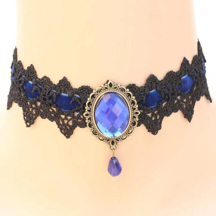 Sexy Necklace Rhinestone BDSM Bondage Lace Collar Bound Slave Restraints For Girl Women Cosplay Fetsih Erotic Wear Sex Toy