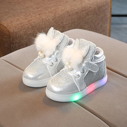 Children's Led Sneakers Girls Glowing Kids Shoes for Girls Luminous Girls Sneakers Baby Kid Shoes with Backlight Sole