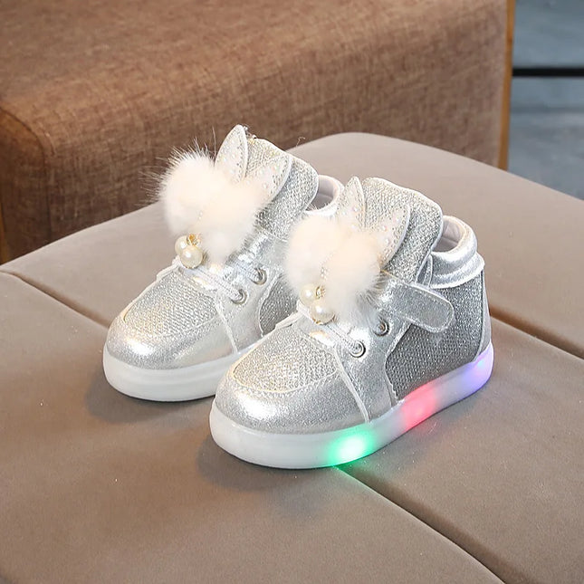 Children's Led Sneakers Girls Glowing Kids Shoes for Girls Luminous Girls Sneakers Baby Kid Shoes with Backlight Sole