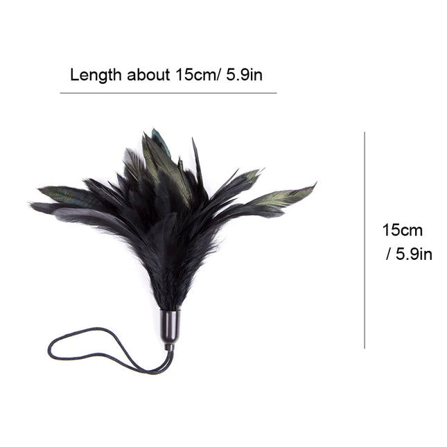 Black Flirting Feather Tickled Sex Toys For Couples Women Bdsm Bondage Restraints Slave Adult Game