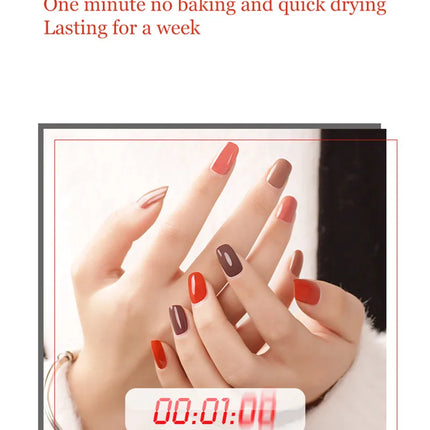 Nail Art Tearable Quick Dry Normal Without Lamp Nail Polish Glitter Sequins UV Varnish Matte Waterproof No-bake Nail Polish