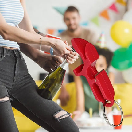 1pc Shotgun Tool Bottle Opener Keychain - Beer Bong Shotgunning Tool - Great For Parties, Party Favors, Birthday Gifts, Couples
