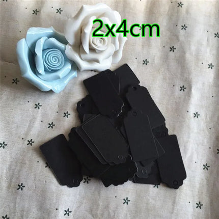 500PCS 350gsm Black Paper Tag DIY Blank Cardboard Handmade Party Birthday Wedding Christmas Gifts Flowers Box Bottles Label Tags