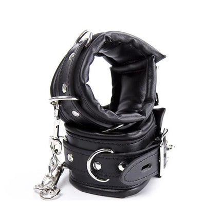 Sex Toys for Couples,Leather Padded Handcuffs,Harness Collar Bdsm,Slave Anklecuffs,Bondage Gear,Adult Games