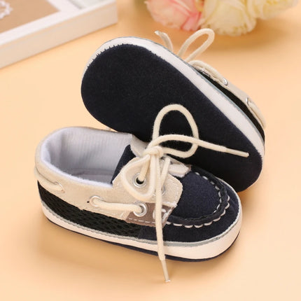 Tie one's shoes Baptism Newborn Baby Prewalker Girls Boys Casual Shoes Leather Non-Slip Soft-Sole Infant Toddler First Walkers