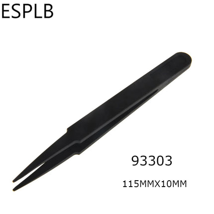 ESPLB 8pcs/Set Anti-Static Plastic Tweezers ESD Curved Straight Forceps Electronic PCB Repair Hand Tools Tweezers