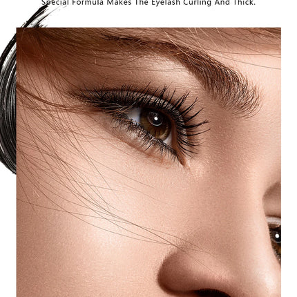 QIBEST Black Mascara Eyelashes Mascara 4D Silky Eyelashes Lengthening Eyelashes Makeup Waterproof Mascara Volume Eye Cosmetics