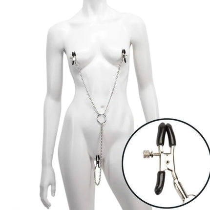 Bondage Boutique Adjustable Nipple Clamps Clit Clitoris Clips BDSM Bondage Restraints Adult Sex Toys For Couples Games