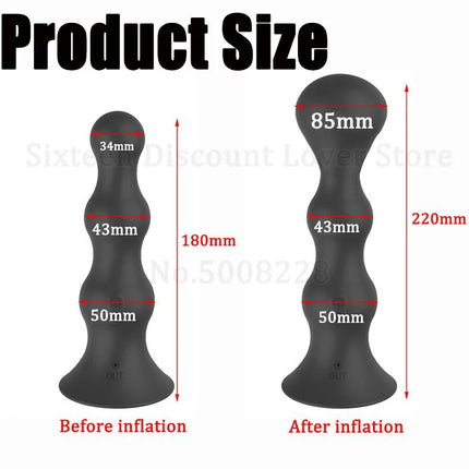 Wireless Remote Control Prostate Massager Vagina Ball Anus Beads Inflatable Expansion Plug Anal Vibrator Sex Toys For Men Women