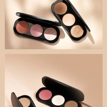 Focallure 3 In 1 Makeup Palette Blush&Highlighter Face Matte Highlighter Powder Illuminated Bronzer Blusher Powder