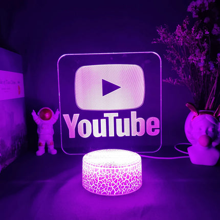 Cool 3D Illusion Lamp Perfect Live Streaming Room Decoration PC Desk Backlight Popular Youtubers Online Gamer Night Light Gift