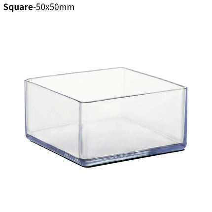 4Pcs Rubber Square Rectangle Floor Protector Pads Chair Leg Caps Table Foot Dust Cover Socks Pipe Plugs Furniture Leveling Feet