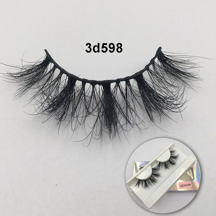 RED SIREN Fluffy Mink Lashes Short Messy Wispy Natural Eyelashes 10mm-18mm Hamdmade Real 3D Mink Eyelashes Makeup False Lashes