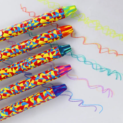 DEDEDE Wax Crayon Candy Color Crayons 5pcs Creative Graffiti Kawaii 3 in 1 Colored Pencils Child Safety Painting Non-toxic