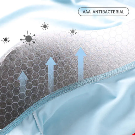 MiiOW 4Pcs Lot Men Boxer Shorts Graphene Antibacterial Ice Silk Underwear Man Boxershorts Seamless Breathable Male Panties L-5XL