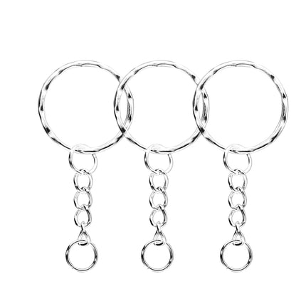 20/50Pcs Key Ring Key Chain Round Split Keyfob Keyrings with Jump Ring for DIY Keychain Pendants Jewelry Making Accessories