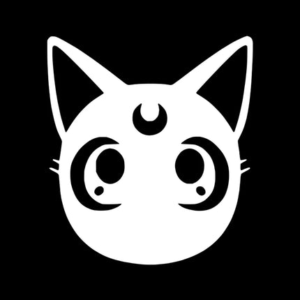 Solar System Luna Moon Girl Cartoon Anime Vinyl Art Sticker Car Window Decor, Tokyopop Princess Laptop Decals for MacBook Pro