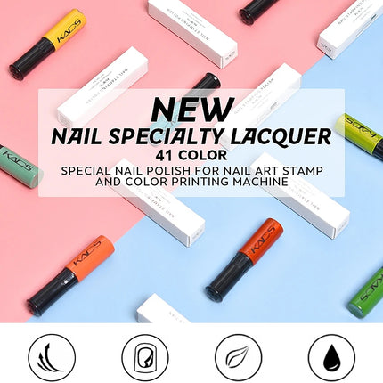41pcs Nail Stamping Polish Set Nail Art Printing Varnish DIY Design for Stamping Plate Nail Polish Semi-transparent Lacquer Set