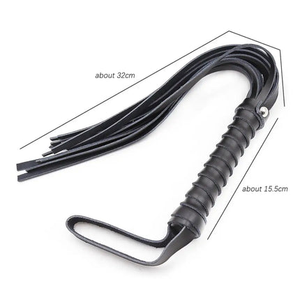 Thierry Genuine Leather Hand Made Pimp Whip Spanking Crop Party Flogger Queen Whip for Sex Horse Bdsm Sex Toys Adults