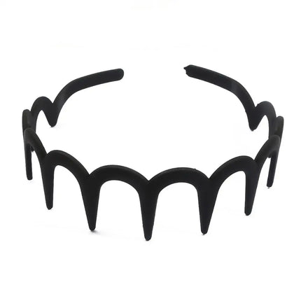 High Quality 1Pc/Lot 12cm Fashion Men's Women's Unisex Black Wavy Hair Head Hoop Band Sport Headband Hairband Hair Accessories