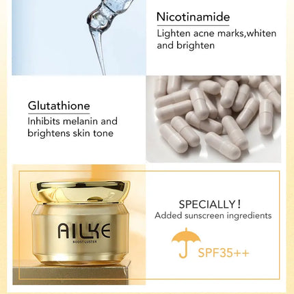 AILKE Whitening Face Care Set For All Skin Types, With Glutathione, Nicotinamide, Reduce Dark Spots, Freckles, Even Skin Tone