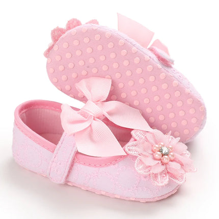 VALEN SINA Spring And Autumn 0-18 Months Baby Walking Shoes Flowers Soft Soles Breathable Baby Shoes Princess Shoes