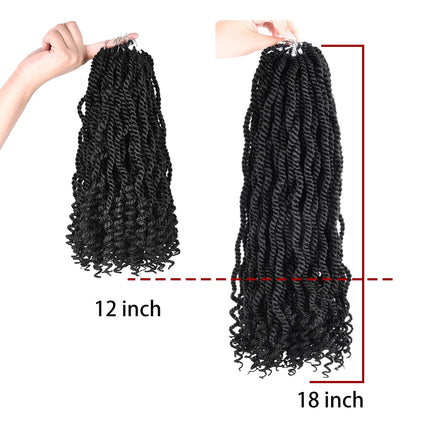 DinDong Senegalse Twist Crochet Hair 20/Stands Synthetic Curly Braiding HairBraids Pre Looped Braid Hair Bulk