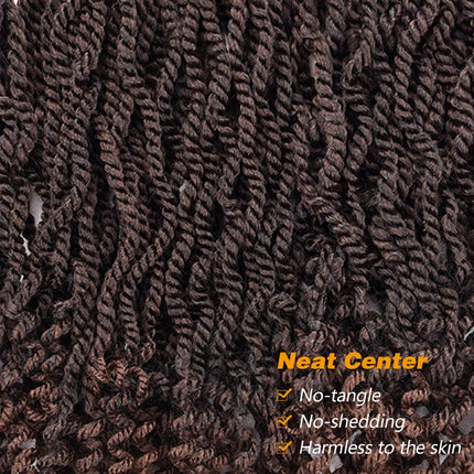 DinDong Senegalse Twist Crochet Hair 20/Stands Synthetic Curly Braiding HairBraids Pre Looped Braid Hair Bulk