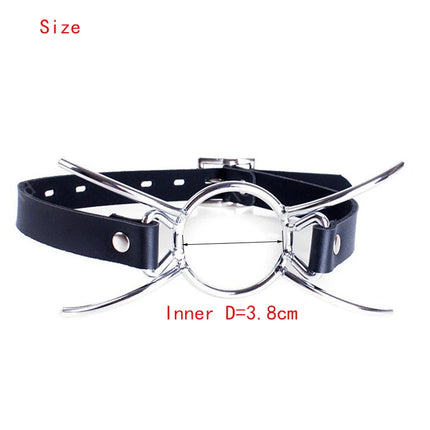 Bdsm Slave Muzzle Nose Hook Oral Fixation Fetish Spider O Ring Gag Ball With Nose Clip Leather Head Bondage Harnes Strap Sex Toy