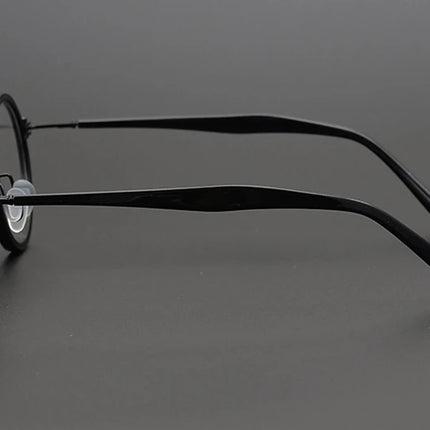Top Quality Retro Round Glasses Frame Japanese Handmade Titanium Ultralight Men Eyeglasses Women Eyewear Acetate Korean Fashion