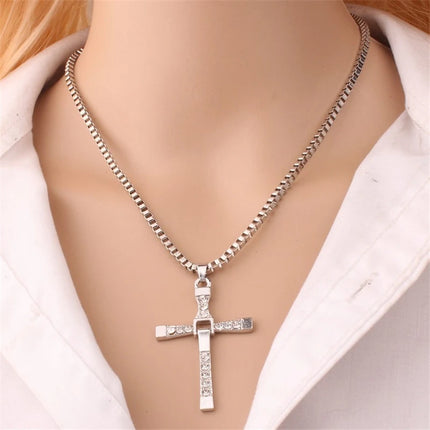Fashion Jewelry Charm The Fast And The Furious 8 Cross Pendant Necklace For Men